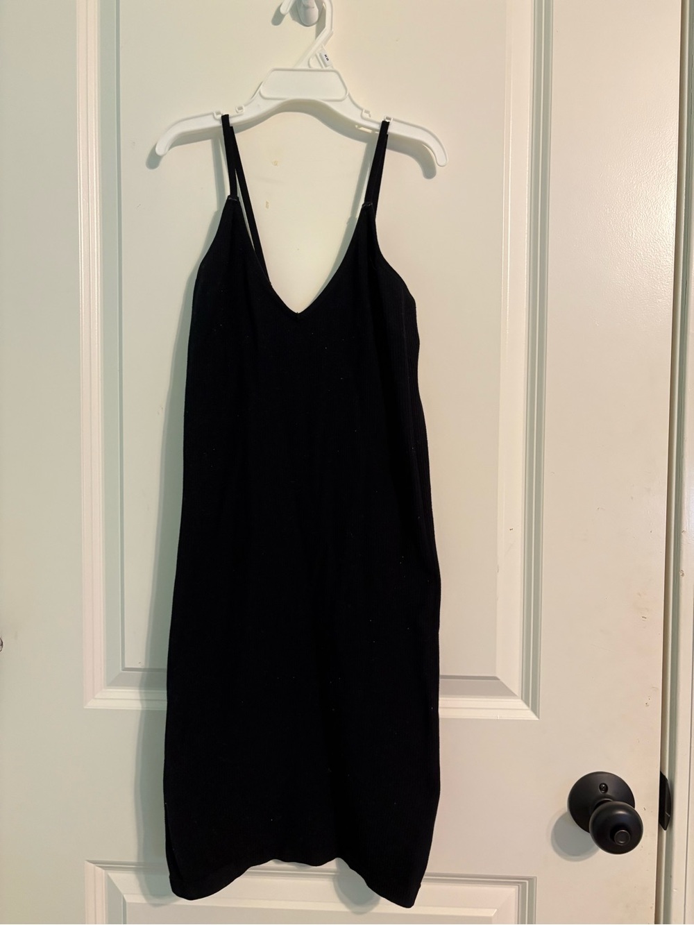Garage Black Maxi Slip Dress with V-Neck
